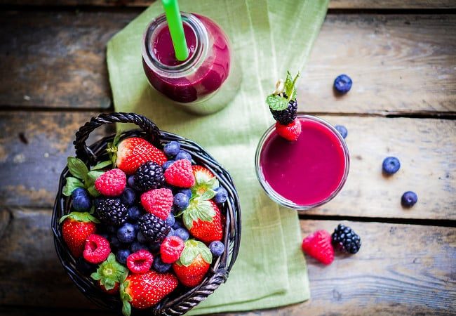 Smoothie fruits rouges