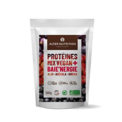 Protéines Mix vegan bio Baie'nergie açai acérola aronia