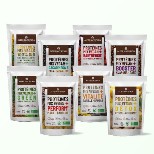 Gamme proteine mix vegan+ super-aliments