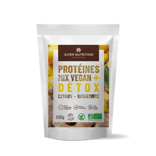 Protéines Vegan bio détox citron gingembre