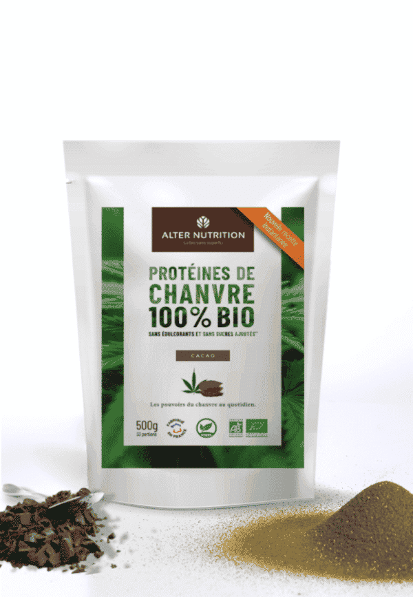 Protéines de chanvre bio cacao