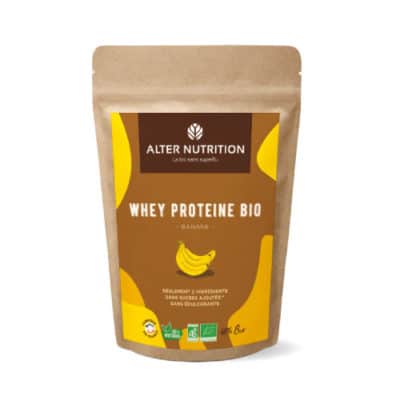 Proteine de whey bio saveur banane