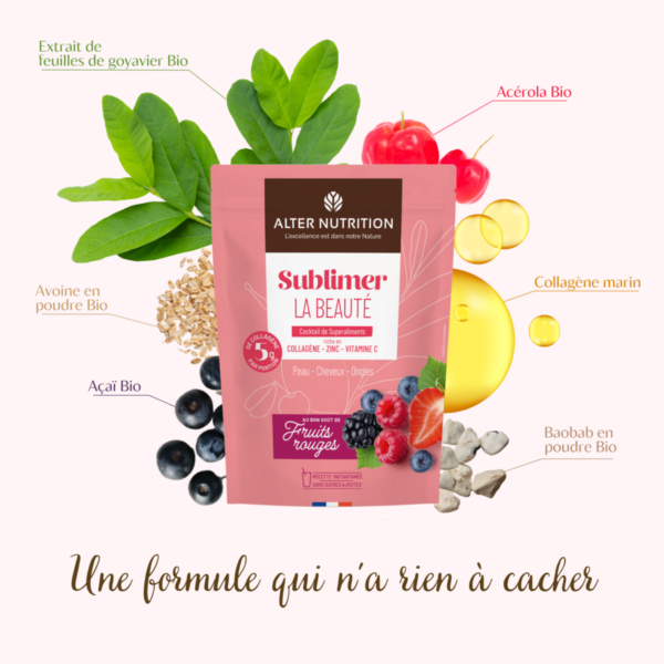 Cocktail Beauté Bio de super aliments au collagène marin - 200 g